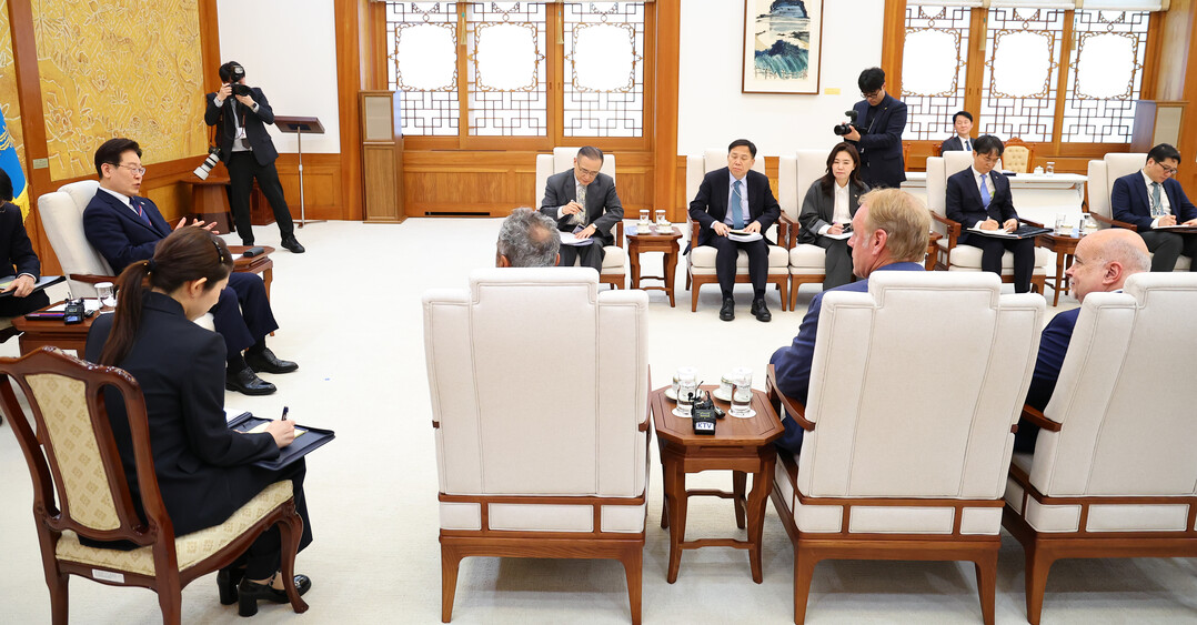 이재명 대통령, 미국 하원의원단 접견...